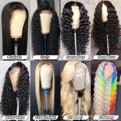Raw Indian Hair Wig Transparent Lace 30 Inch Lace Frontal Wig Cuticle Aligned Bone Straight Human Hair Lace Wig Vendors